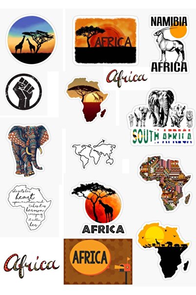 MiniPera Afrika Set od 15 nalepnica sa posebnim dizajnom - Afrika