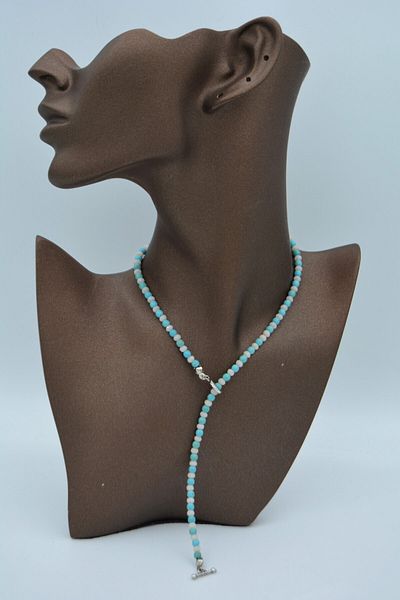 Stoneage Healing Necklace Against the Evil Eye with Czech Crystal and Turquoise Stones