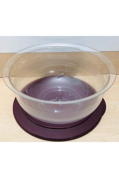 Tupperware Crystal Crystal 3.5 Lt Plum Lid Storage Container