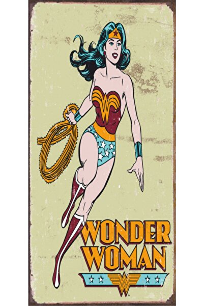 Hayat Poster Wonder Woman Marvel (10 cm X 20 cm) Ρετρό μίνι ξύλινη αφίσα