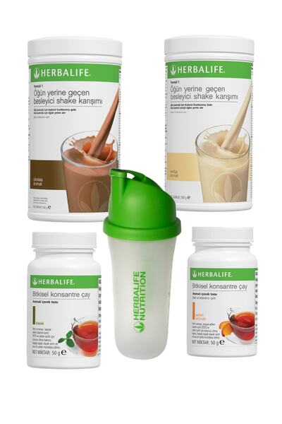 Herbalife Formül 1 Shake Vanilya Çikolata Çay 50gr Klasik Şeftali Shaker