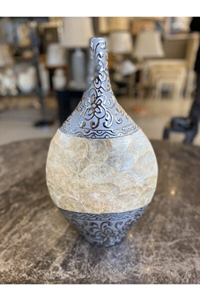 Lamba Ilker Dekoratif Sedefli Seramik Vazo