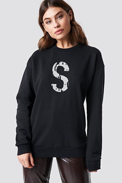 QIVI Ženska majica Riverdale Jughead's S Štampano crna Pleteno dugih rukava