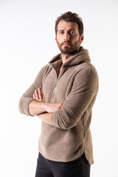 Minteks Τοπίο με γιακά Unisex καφέ Wellsoft