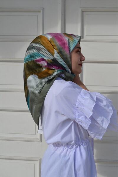 Armine Kadın Haki Trend Eşarp 12291-12
