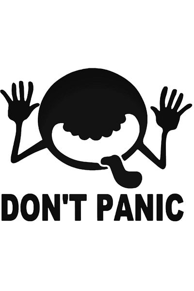 Universal Hitchhikers Guide Dont Panic 974 Αυτοκόλλητο Αυτοκόλλητο Αυτοκόλλητο Τοίχου Αυτοκινήτου 20 εκ.