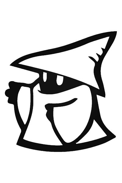 Universal Αυτοκόλλητο τοίχου Final Fantasy Black Mage Auto Arma Διακοσμητικό Αυτοκόλλητο Σπιτιού 20cm