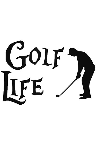 Universal Golf Life Golfer Αυτοκόλλητο γκολφ Αυτοκόλλητο Αυτοκόλλητο Τοίχου Αυτοκινήτου 20cm