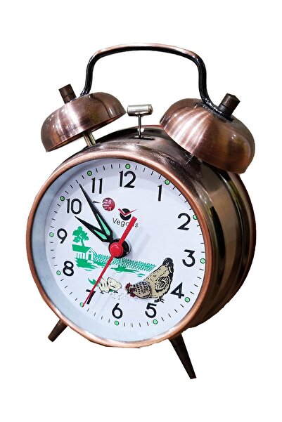 Vegans 868 Nostalji Tavuklu Kurmalı Masa Saati