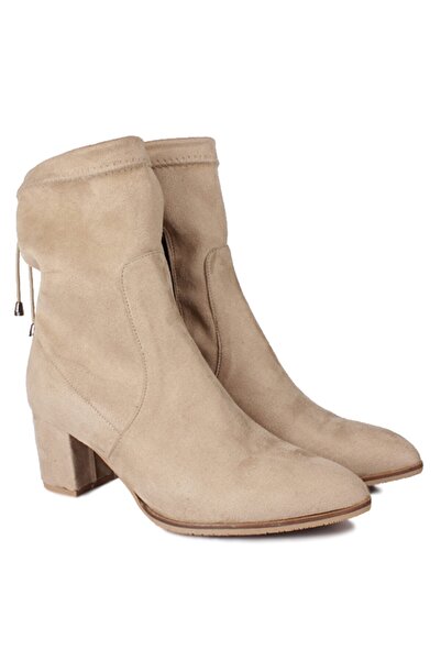 Fitbas Kadın Ten Sivri Burun Streç Bot 111730 327