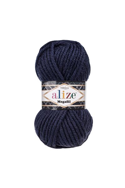 Alize Süperlana Megafil Χοντρό Πλεκτό Σχοινί L 58 Navy Blue