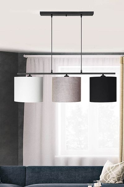 Gloria Marcella Set of 3 Black-White-Kumbeji Chandelier