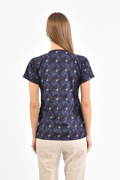 Owlet Medikal Galaxy Pattern Surgical Jersey Top