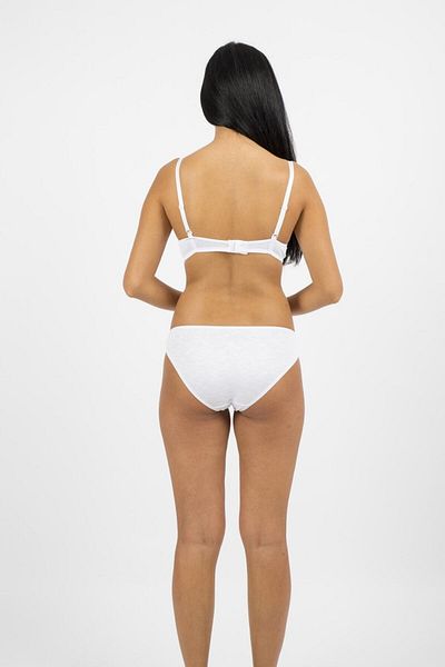 NurPeri İç Giyim Σετ εσώρουχα Push-up Underwire White Bamboo Flat με υποστήριξη
