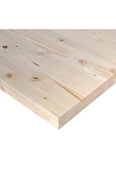 iAhşap (Ebat 50x100 cm-Kalınlık 30 MM-1 Adet) Ladin Masif Panel Plaka Tabaka