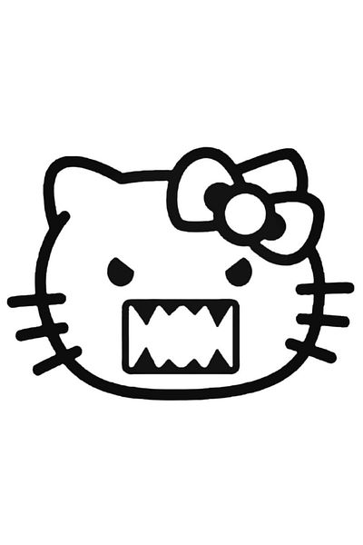 Universal Αυτοκόλλητο Domo Hello Kitty Jdm Αυτοκόλλητο Αυτοκόλλητο Τοίχου Αυτοκινήτου 20cm