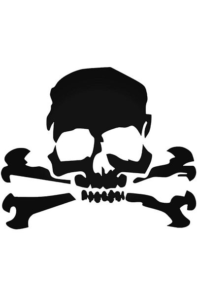 Universal Αυτοκόλλητο Αυτοκόλλητο Τοίχου Skull 260 Car Auto Arma 20cm