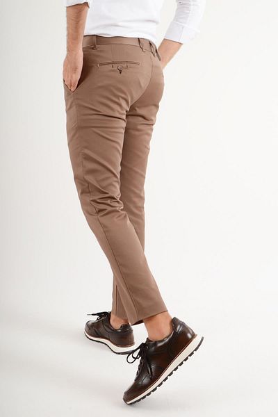 Luppo Club Ανδρικό παντελόνι Casual Fabric Milk Brown