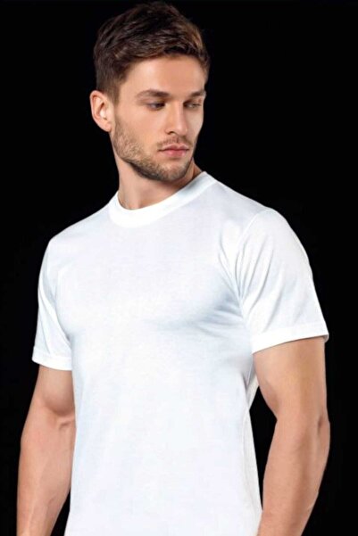 İki Yıldız Pack of 1 Ikiyildiz 12 Short Sleeve Crew Neck Cotton Men's Undershirt