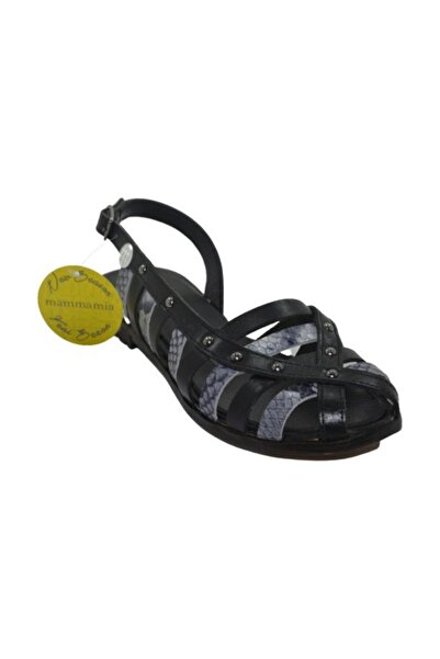 Mammamia D20ys-1805-b Women's Sandal - - Black-snakes - 40