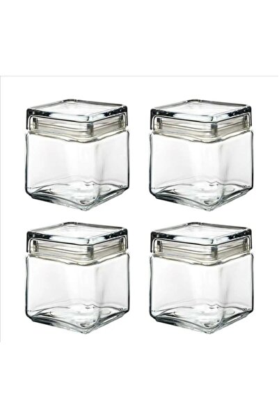 Paşabahçe Landmark Kavanoz Küçük Boy Kapaklı Cam Saklama Kabı 4 Adet Fma05047 020oa