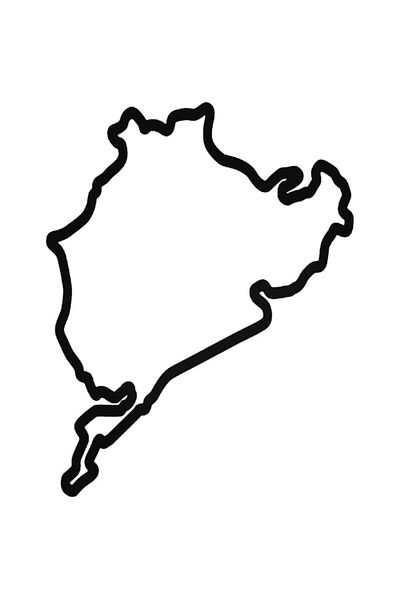 Universal Αυτοκόλλητο Nurburgring Track Full Circuit Αυτοκόλλητο Αυτοκόλλητο Αυτοκόλλητο Τοίχου Αυτοκινήτου 20cm