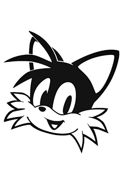 Universal ملصق حائط للسيارة Sonic The Hedgehog Tails 036 مقاس 20 سم