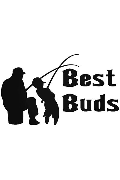 Universal Best Buds Fishing Sticker Car Auto Rigging Wall Sticker 20 cm