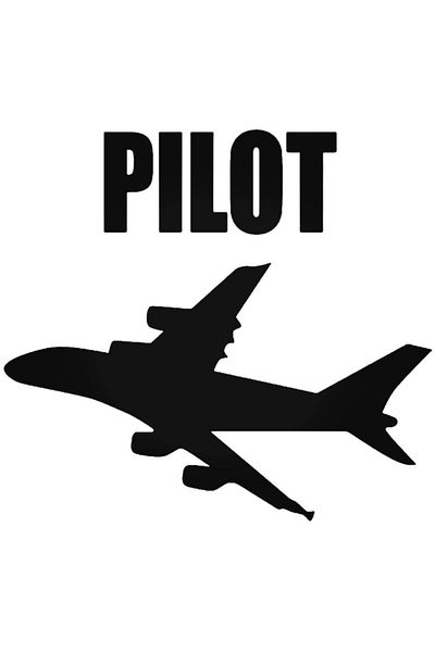 Universal Αυτοκόλλητο Pilot Airplane Car Auto Rigging Αυτοκόλλητο τοίχου 20 cm
