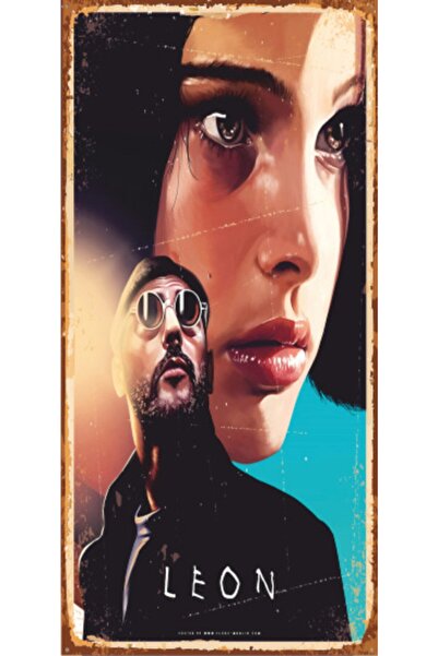 Hayat Poster Leon Mathilda Mini Retro Ξύλινη Αφίσα - 10 cm x 20 cm