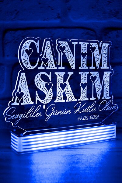 Hediye Kovanı Valentine's Day Gift, Gift for Lover 3D Lamp