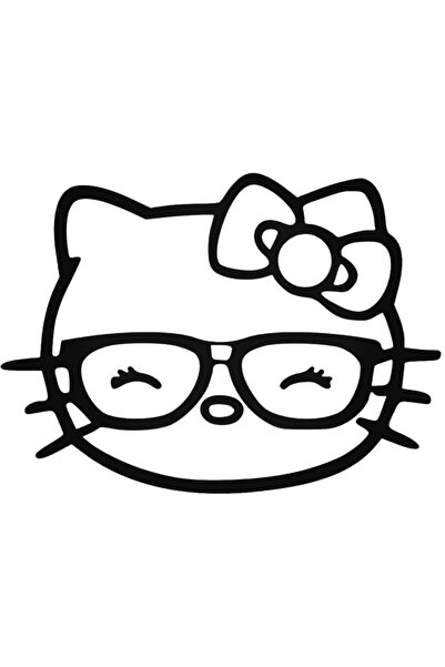 Universal Hello Kitty Silence Shh Sticker Araba Oto Arma Duvar Sticker Ev Dek...