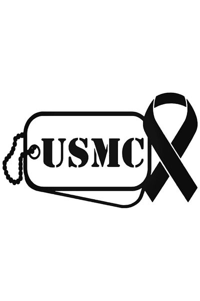 Universal Usmc Tags And Ribbon Sticker Car Auto Rigging Αυτοκόλλητο τοίχου Διακοσμητικό Αυτοκόλλητο Σπιτιού 20cm