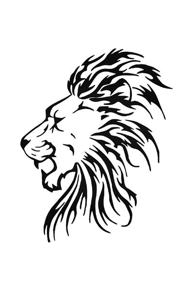 Universal Σετ αυτοκόλλητων Tribal Lion Safari Zoo 5 τεμαχίων - Αυτοκόλλητο τοίχου 20 cm