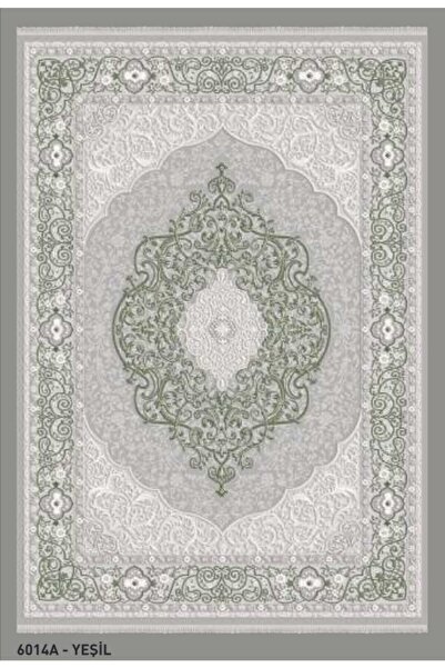 KARAR HALI Laguna 6014a Yeşil Yün Tuşeli Triko Halı