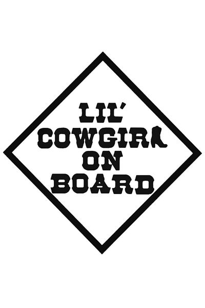 Universal Αυτοκόλλητο Cowboygirl On Board Αυτοκόλλητο Αυτοκόλλητο Τοίχου Αυτοκινήτου 20cm