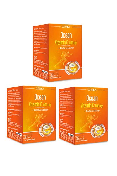 Ocean 1000 Mg Vitamin C 30 Tablets X3 Pieces