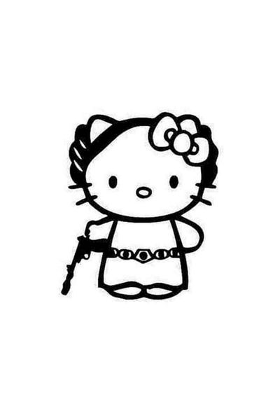 Universal Αυτοκόλλητο Hello Kitty Leia Αυτοκόλλητο Αυτοκόλλητο Τοίχου Αυτοκινήτου Αυτοκόλλητο Σπιτιού Διακοσμητικό Αυτοκόλλητο 20cm