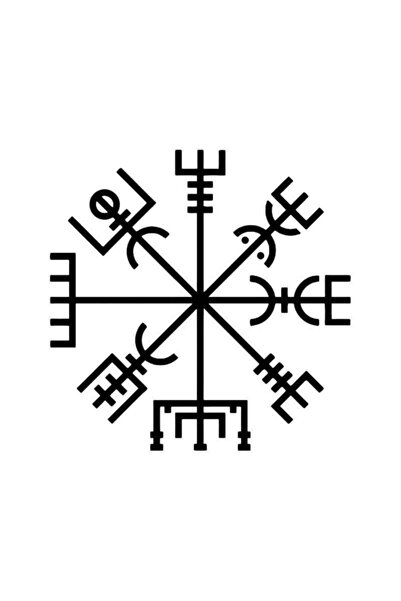 Genel Markalar Viking Rune Vegvisir Talisman Sticker Araba Oto Arma Duvar Çık...