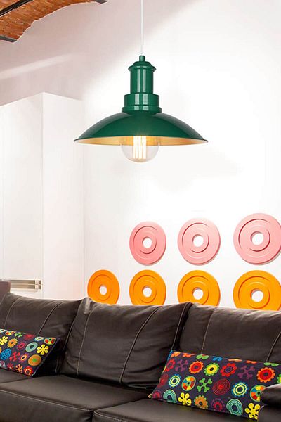 Gloria Cary Single Pendant Lamp Green