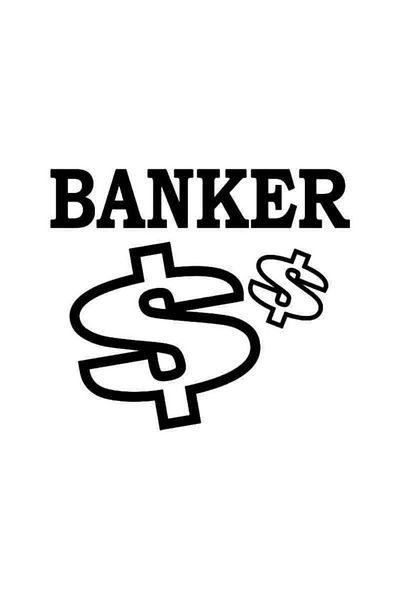 Universal Αυτοκόλλητο Banker Bank Money Αυτοκόλλητο Αυτοκόλλητο Τοίχου Αυτοκινήτου 20cm