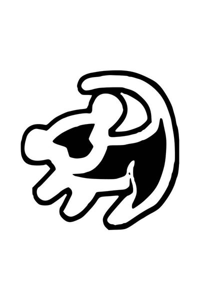 Universal Lion King Simba's Icon Sticker Car Auto Rigging Wall Sticker 20 cm