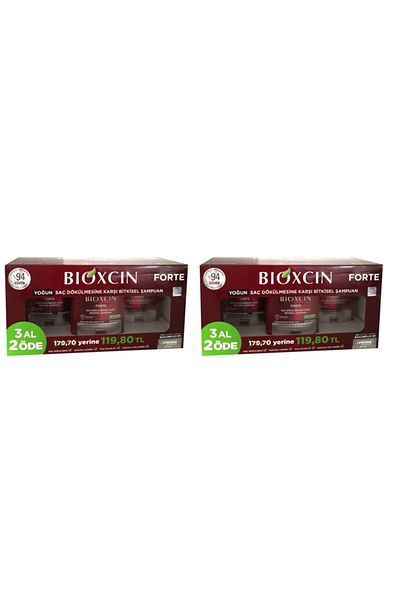 Bioxcin Forte 3 Pack and 2 Pack Hair Types Shampoo