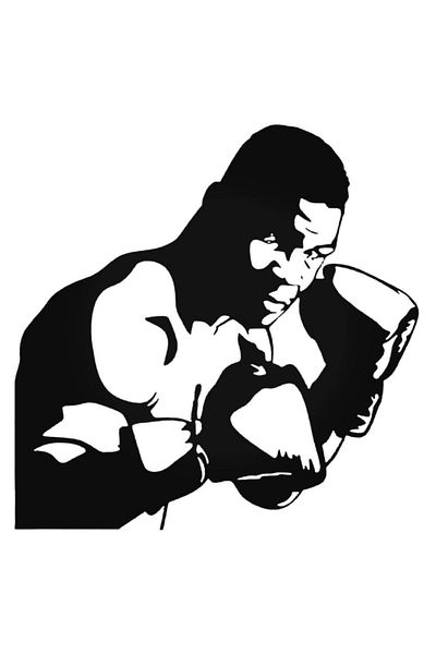 Universal Boxer Mike Tyson Sticker Car Auto Rigging Wall Sticker Home Decorative Decal 20cm