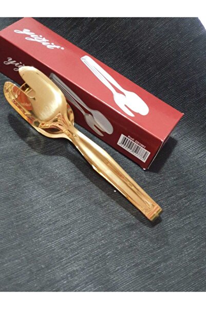 Yiğit Gold Parlak Titanyum Kaplama 304 18/10 Salata Servis Maşası 1 Adet