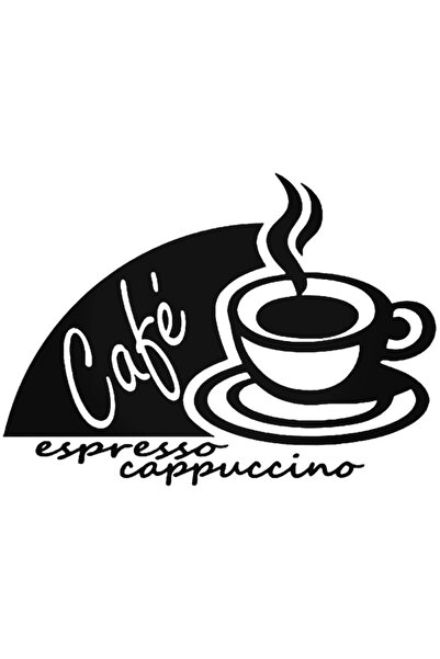 Universal ملصق حائط على شكل كأس كابتشينو من Coffee Cafe Expresso مقاس 20 سم