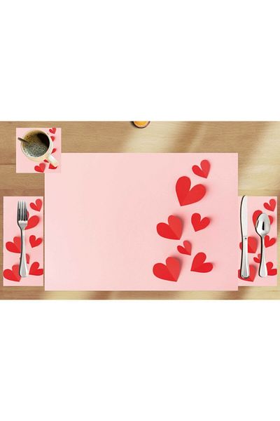 Walldeco Set de 3 plăci de serviciu american pentru 4 persoane