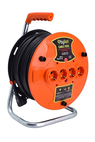 Bylion 30 Metre Seyyar Makaralı Uzatma Kablosu 3*2.5mm² 30 Mt.