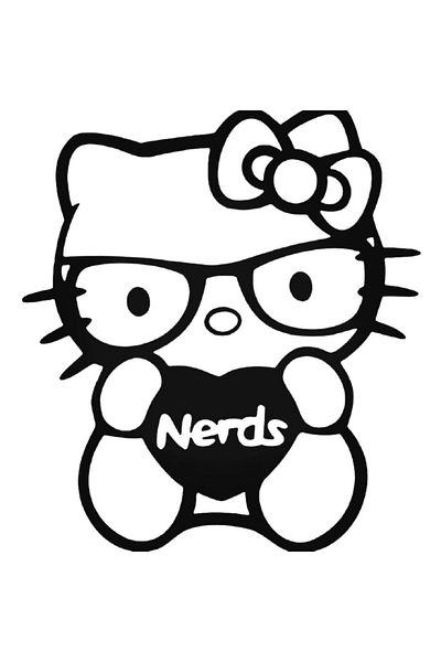 Universal Αυτοκόλλητο Hello Kitty Nerds 98 Αυτοκόλλητο Αυτοκόλλητο Τοίχου Αυτοκόλλητο Αυτοκόλλητο 20cm