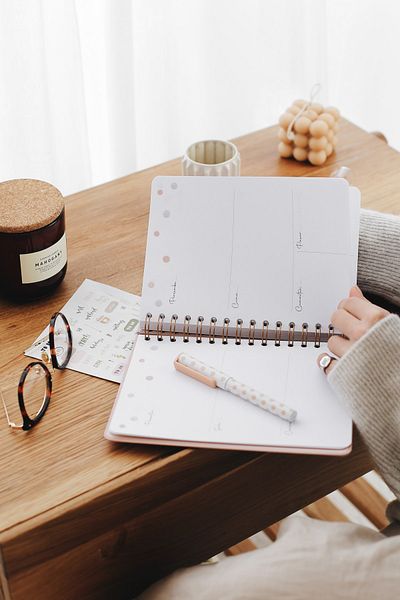 Matt Notebook Планер A5 Unlimited, розов, на точки